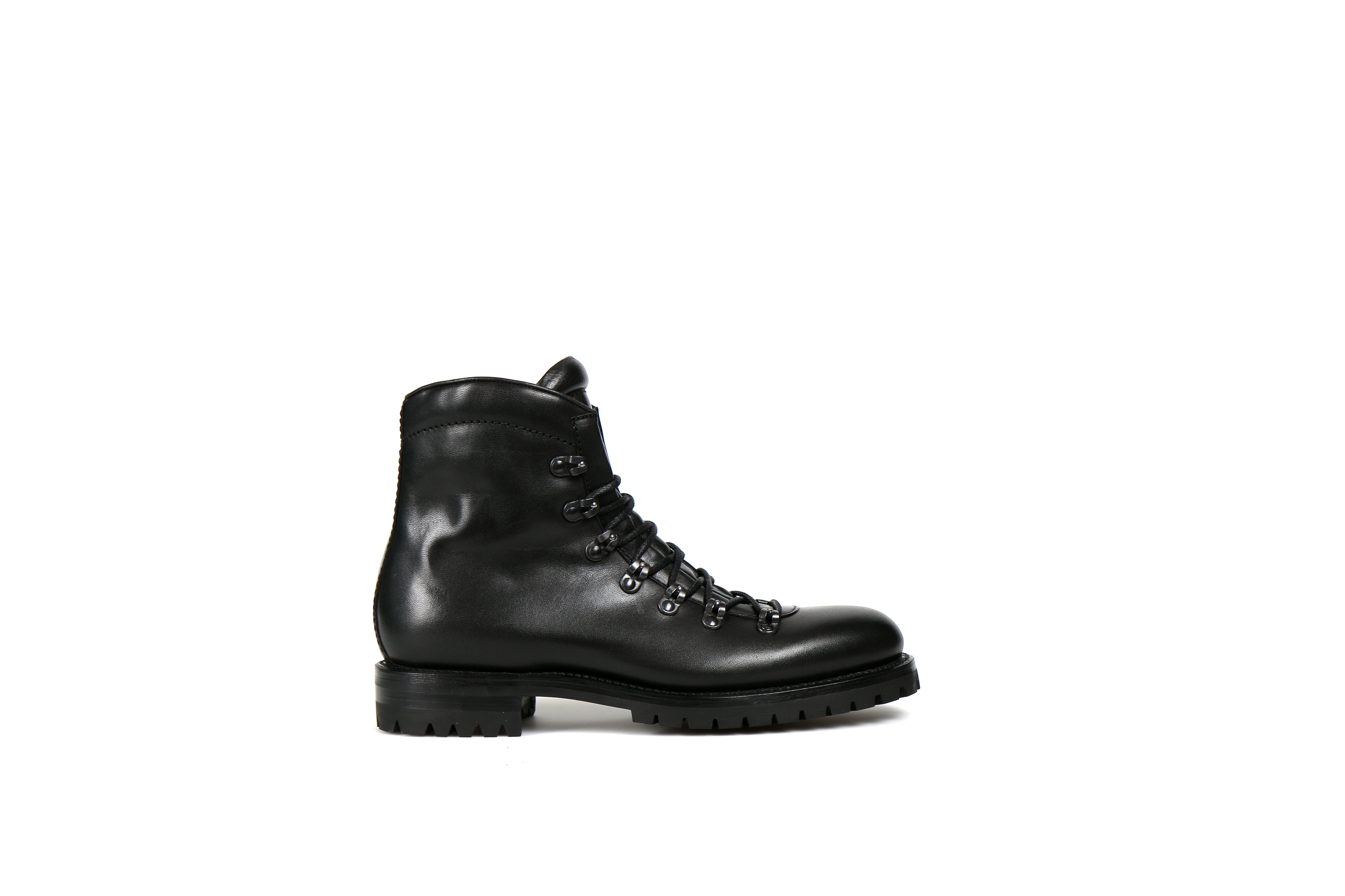 Kings Black Cordovan Leather Hiking Boots