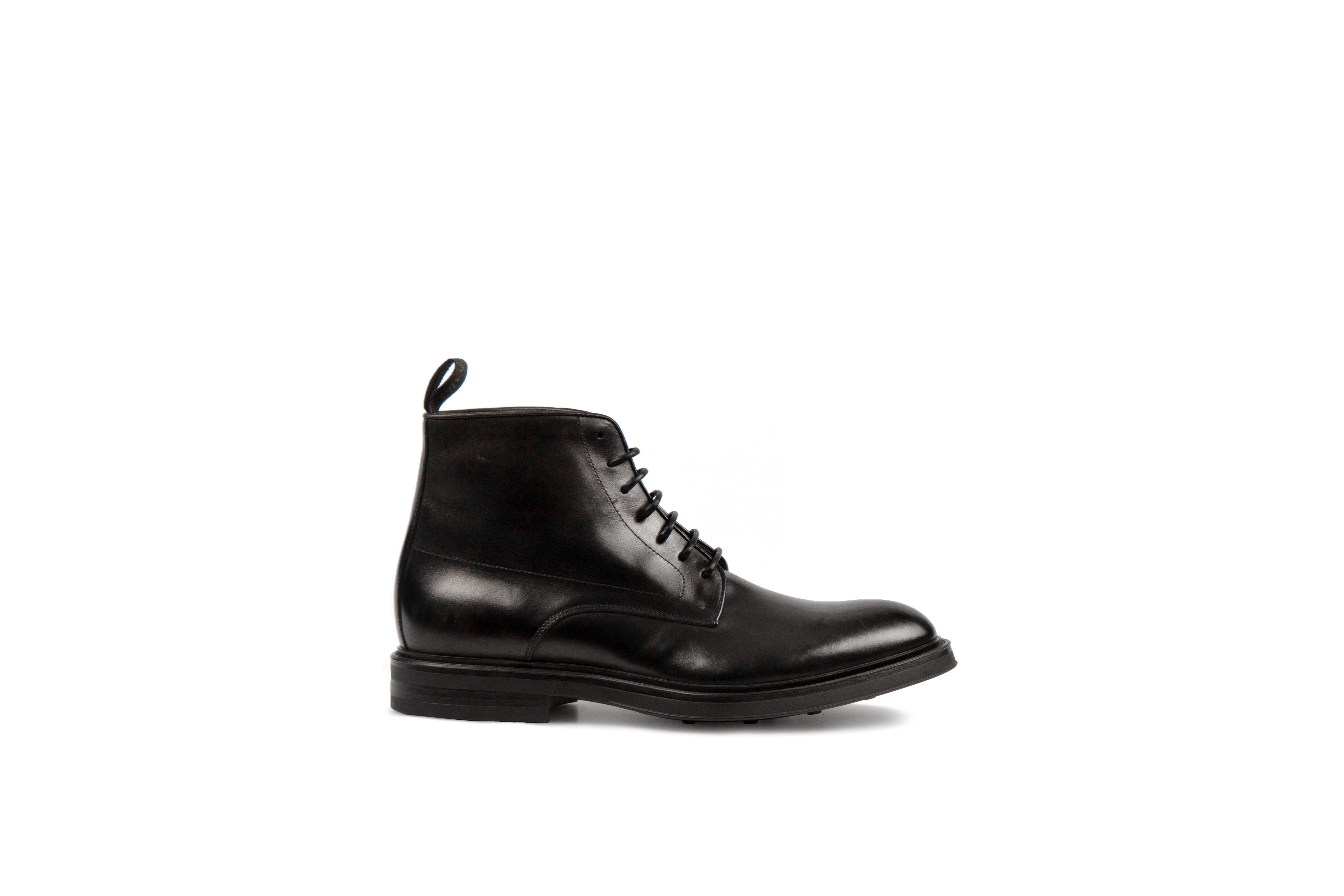 Link Black Calf Leather Balmoral Boots
