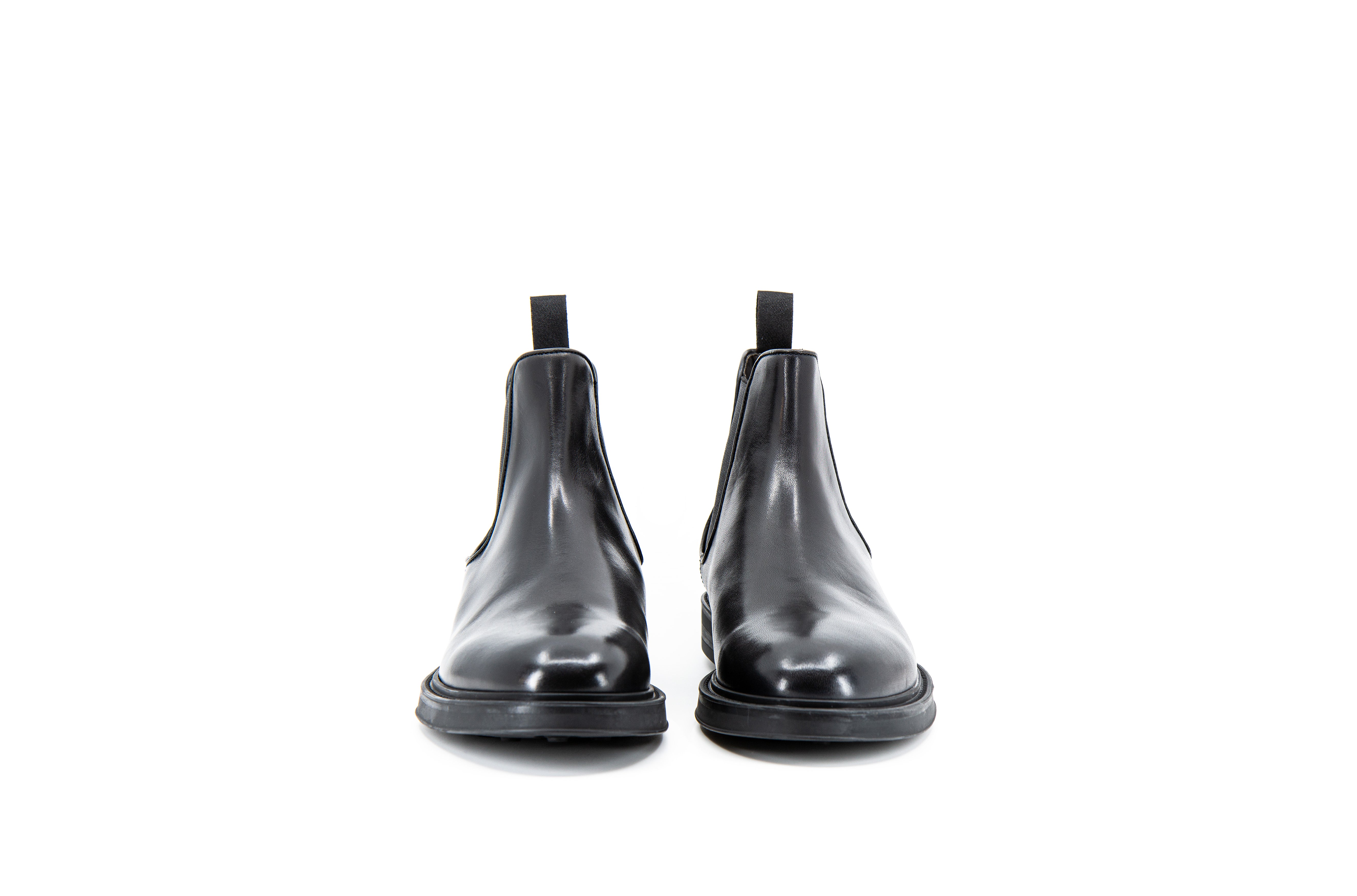 Link Chelsea Black Calf Leather Boots