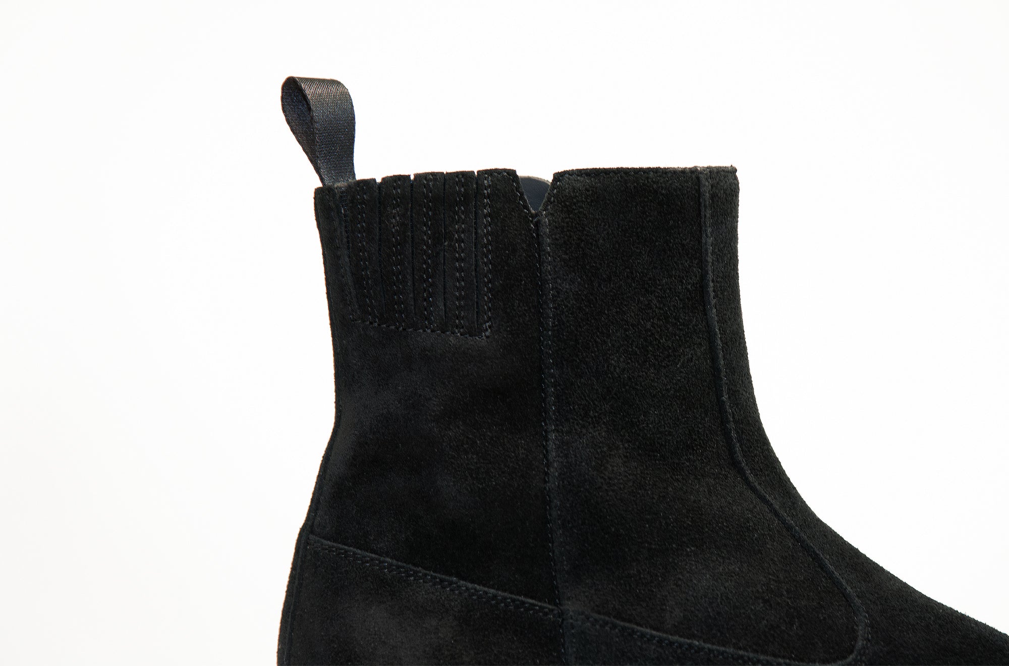Axwell Black Suede Leather Zipper Boots