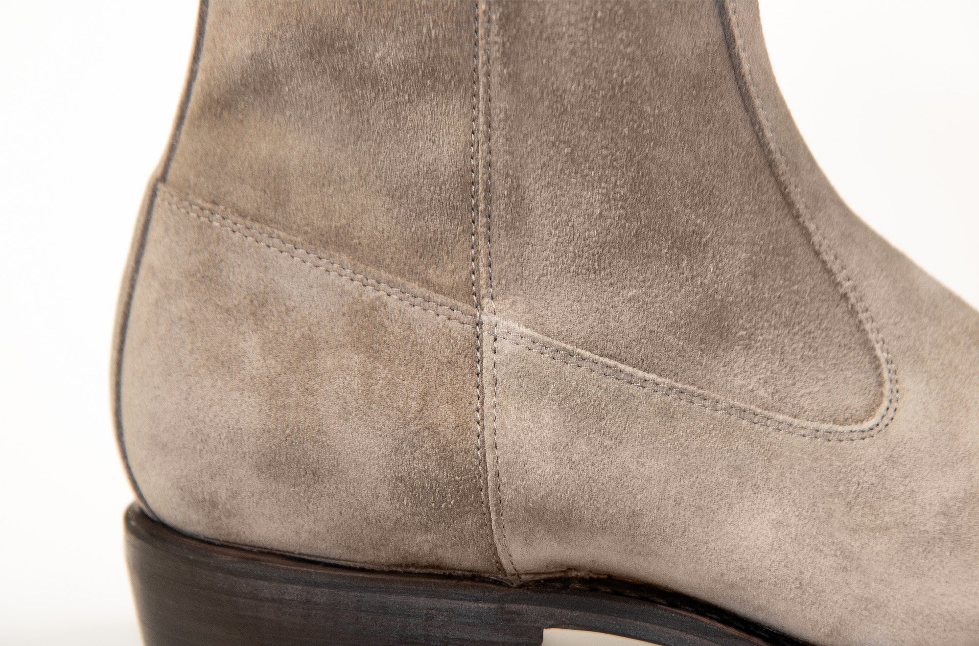 Axwell Sand Suede Leather Zipper Boots