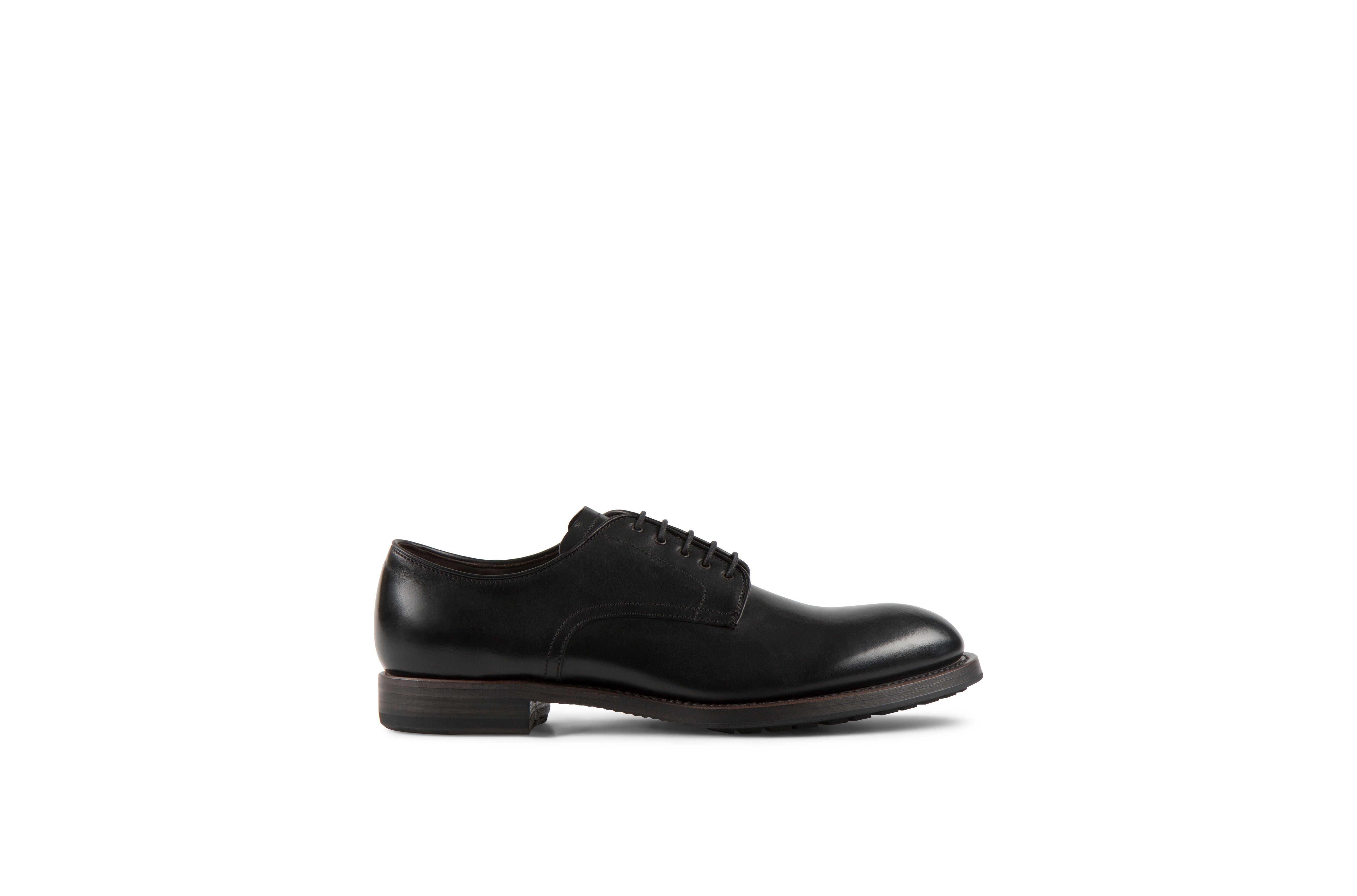 Daze Black Cordovan Leather Shoes