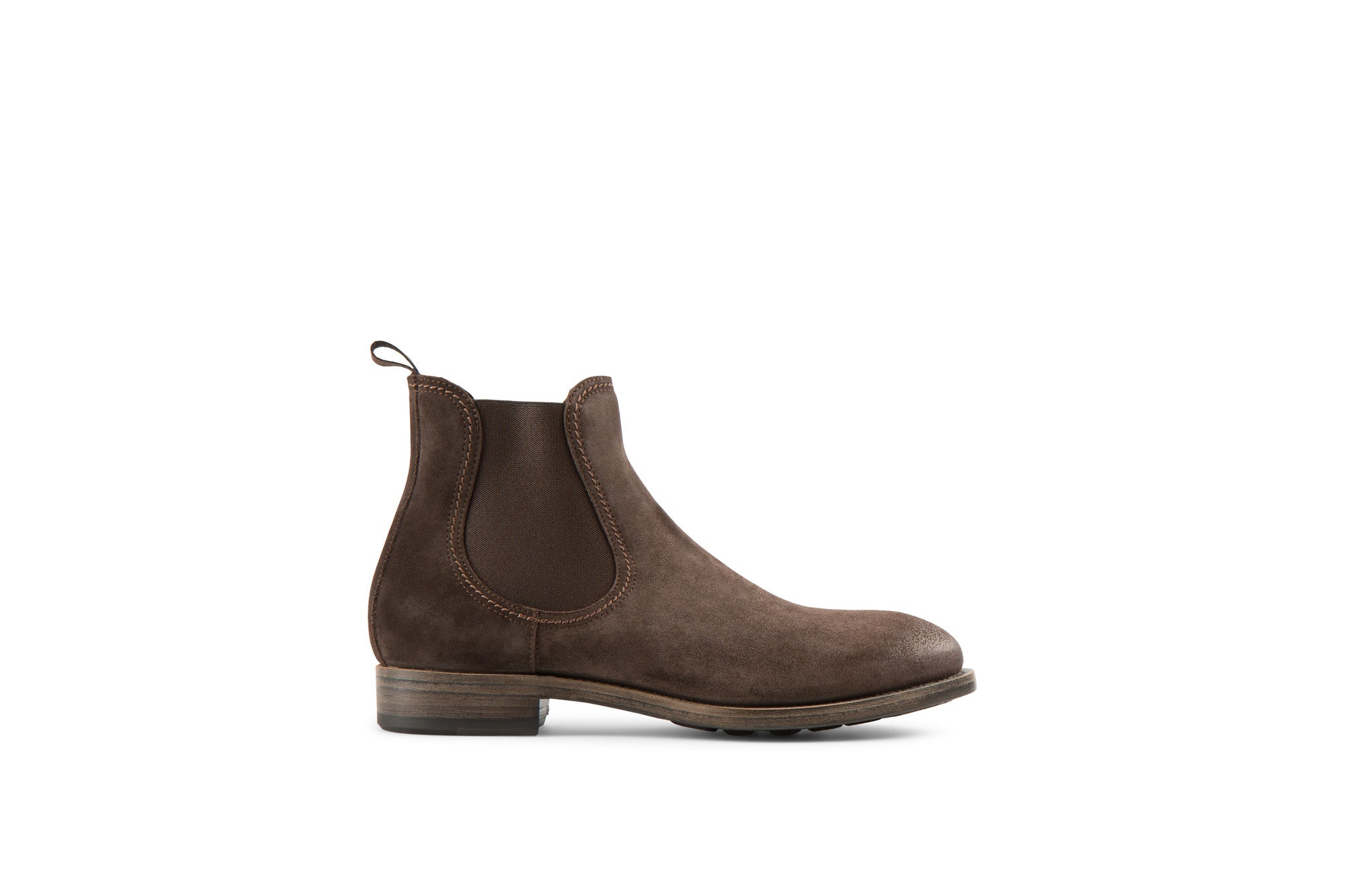 Hanoi Coffee Suede Leather Chelsea Boots