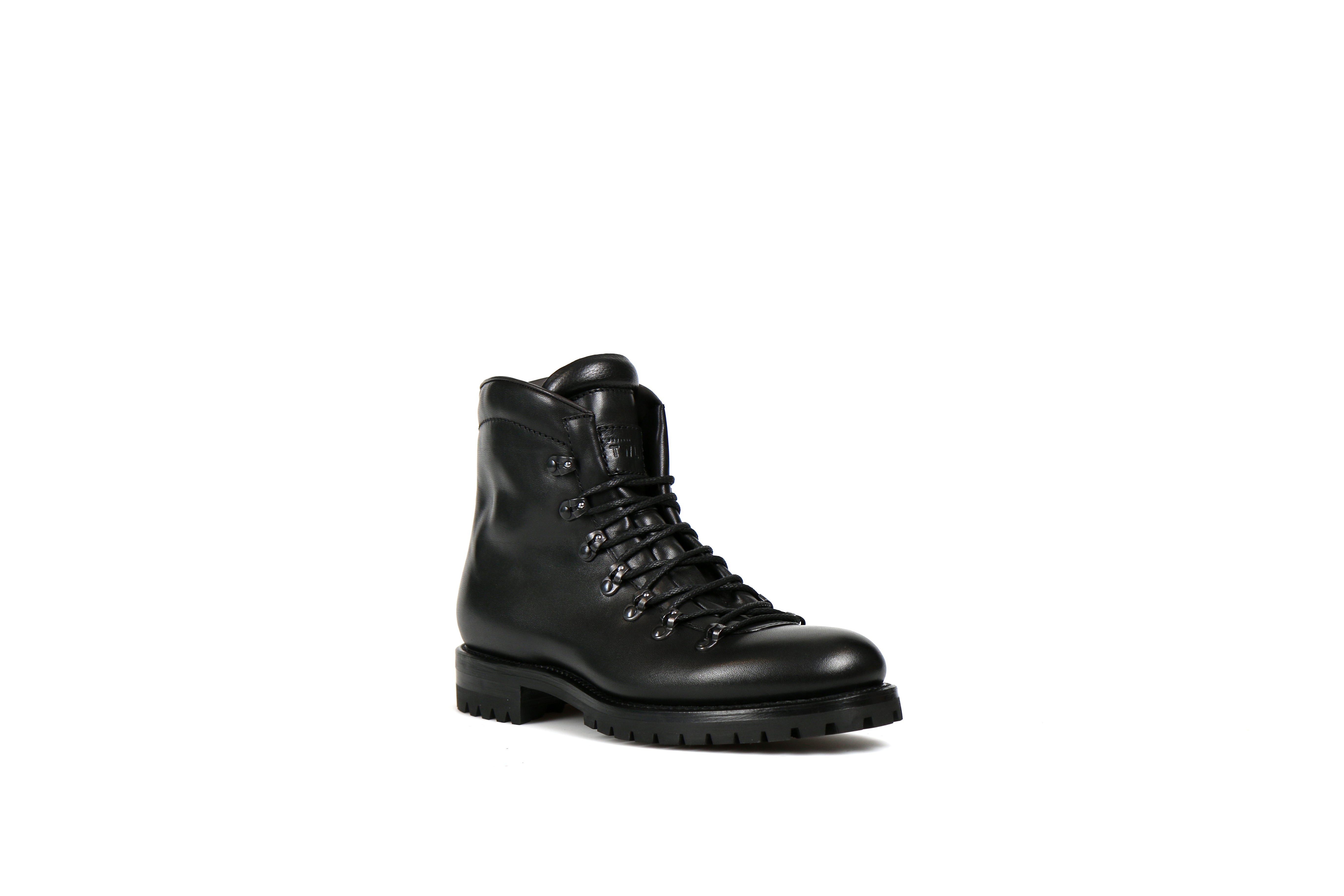 Kings Black Cordovan Leather Hiking Boots