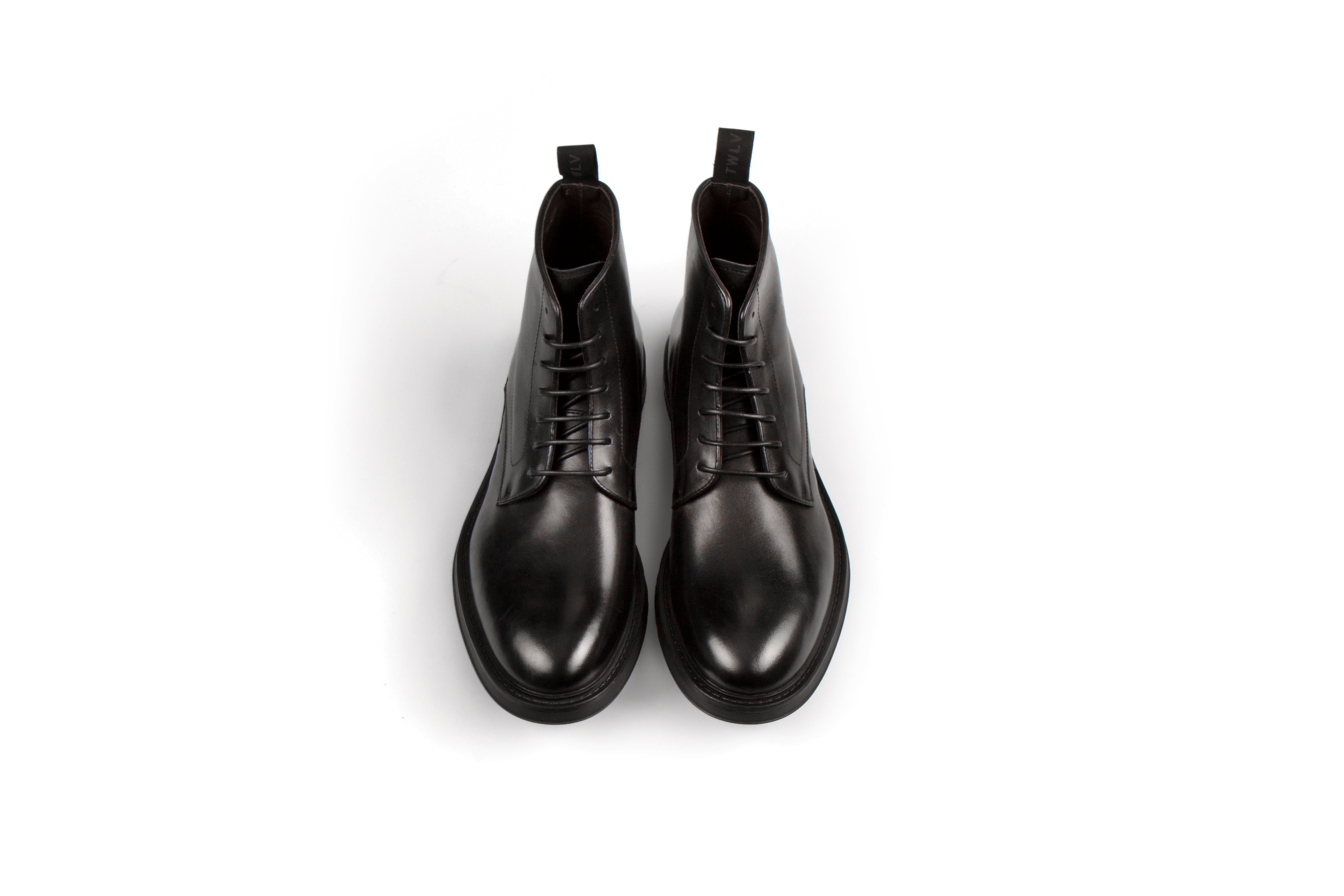 Link Black Calf Leather Balmoral Boots