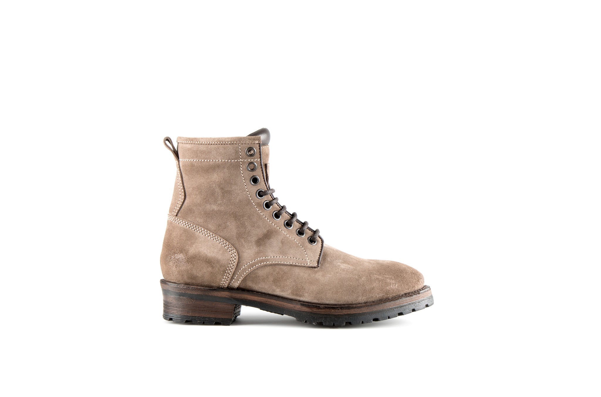 Royal Sand Suede Leather Logger Boots