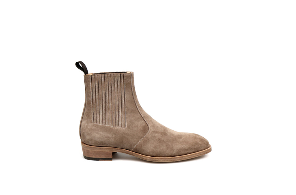 Jay Sand Suede Chelsea Leather Boots