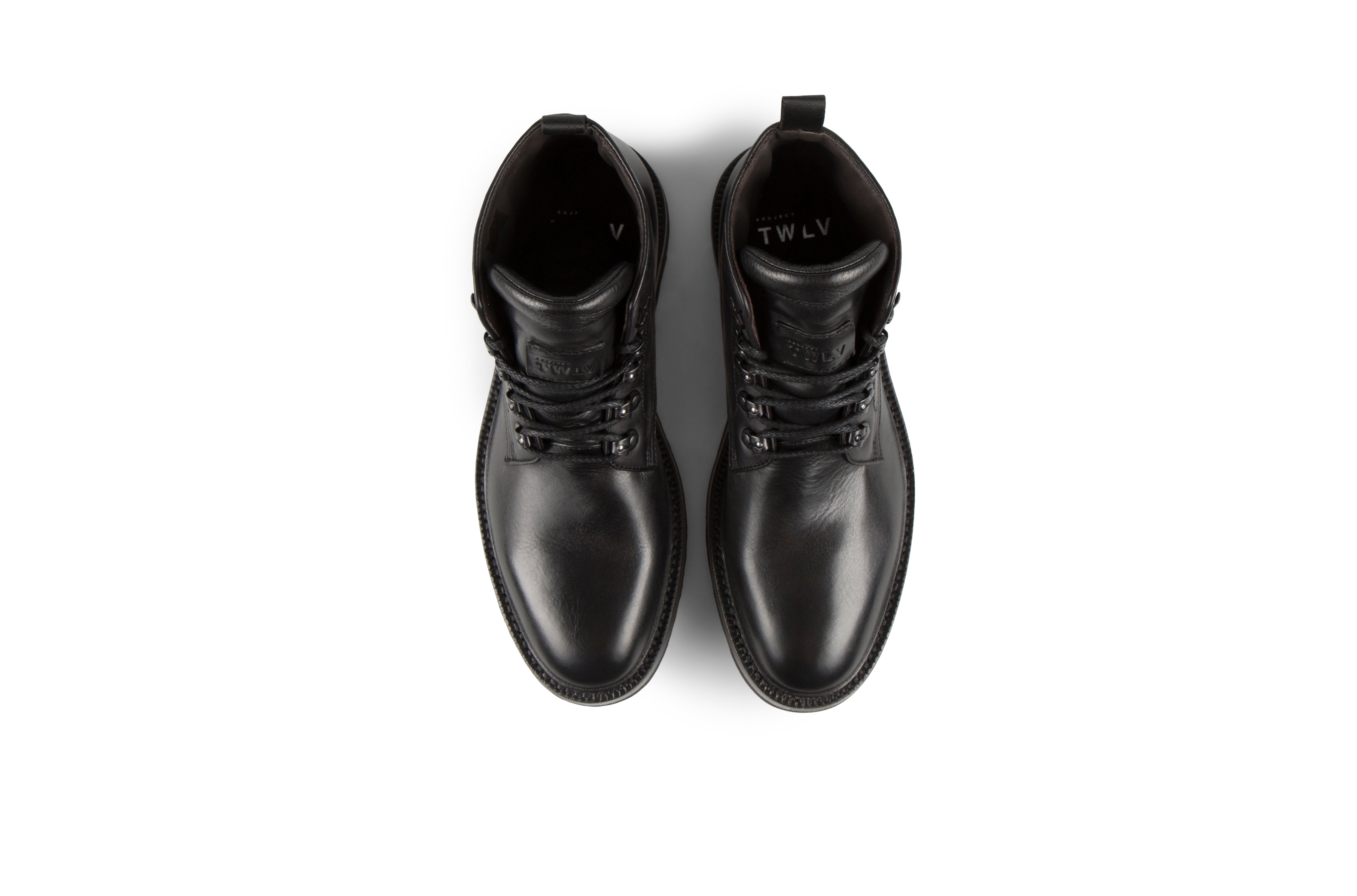 Play Black Cordovan Leather Balmoral Boots